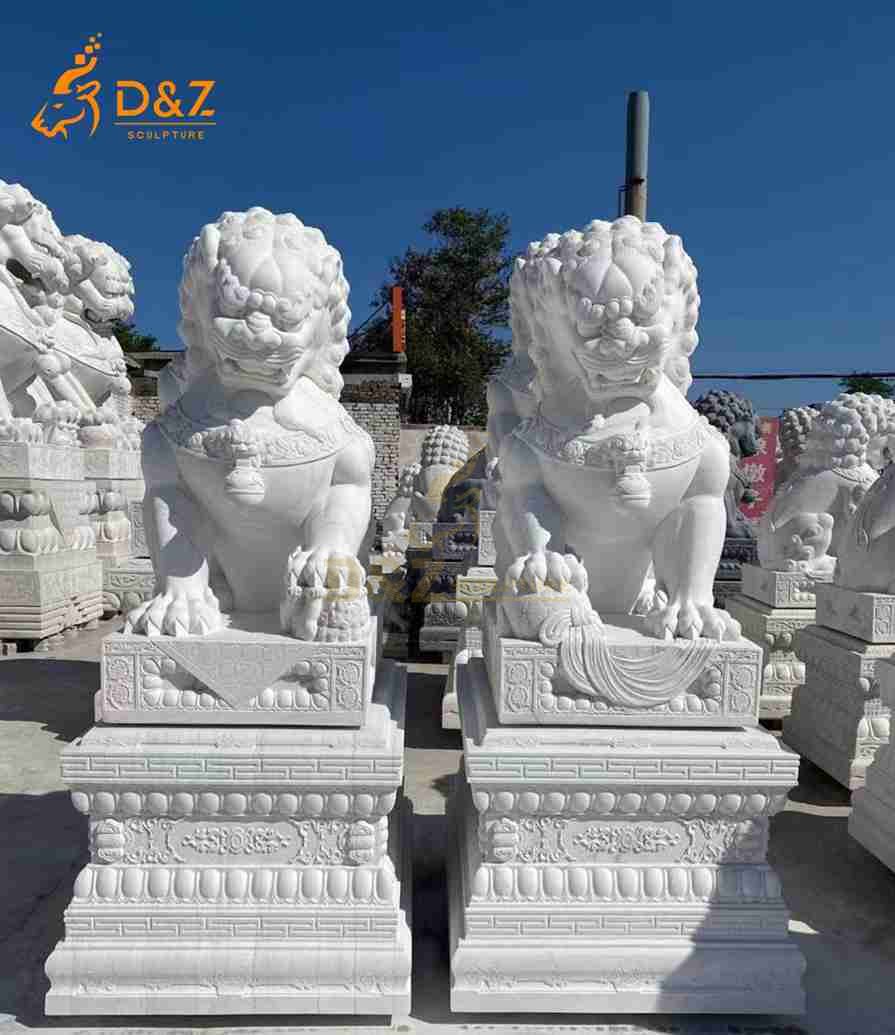 Marble komainu statues for sale 1