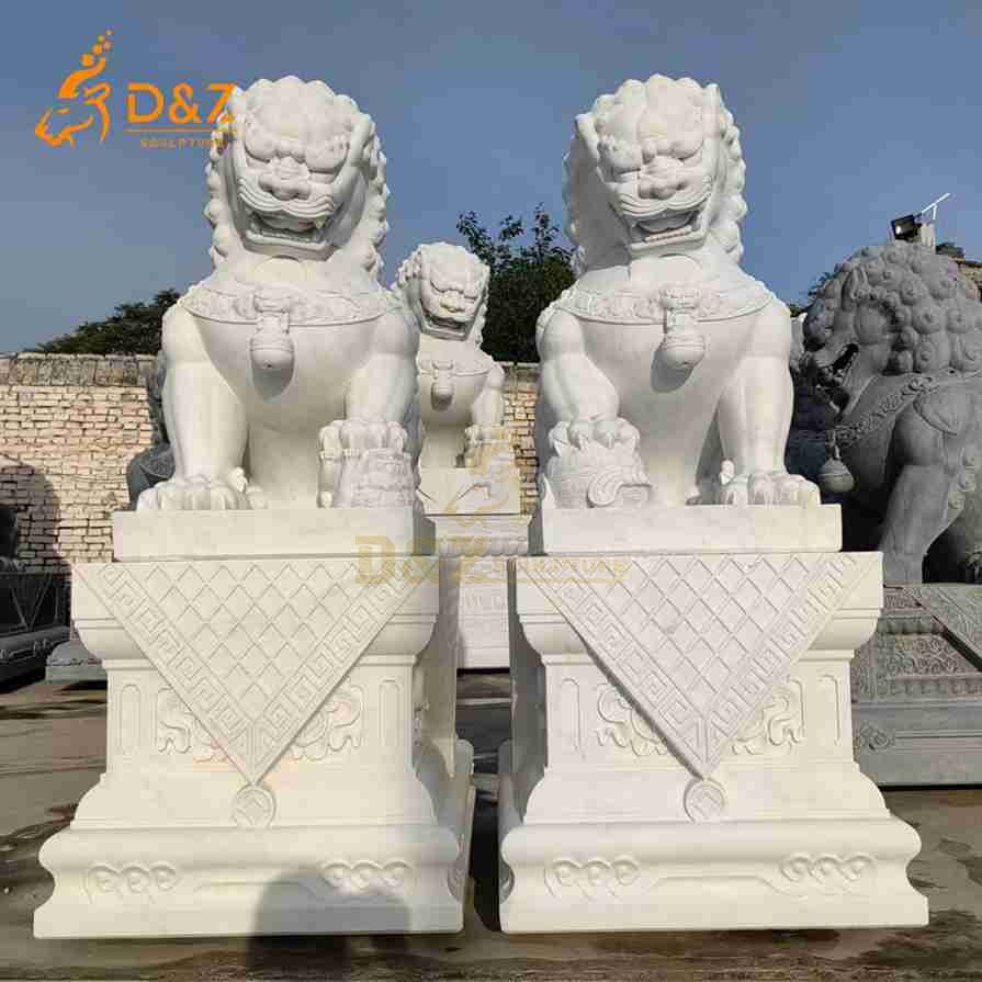Marble komainu statues for sale 2