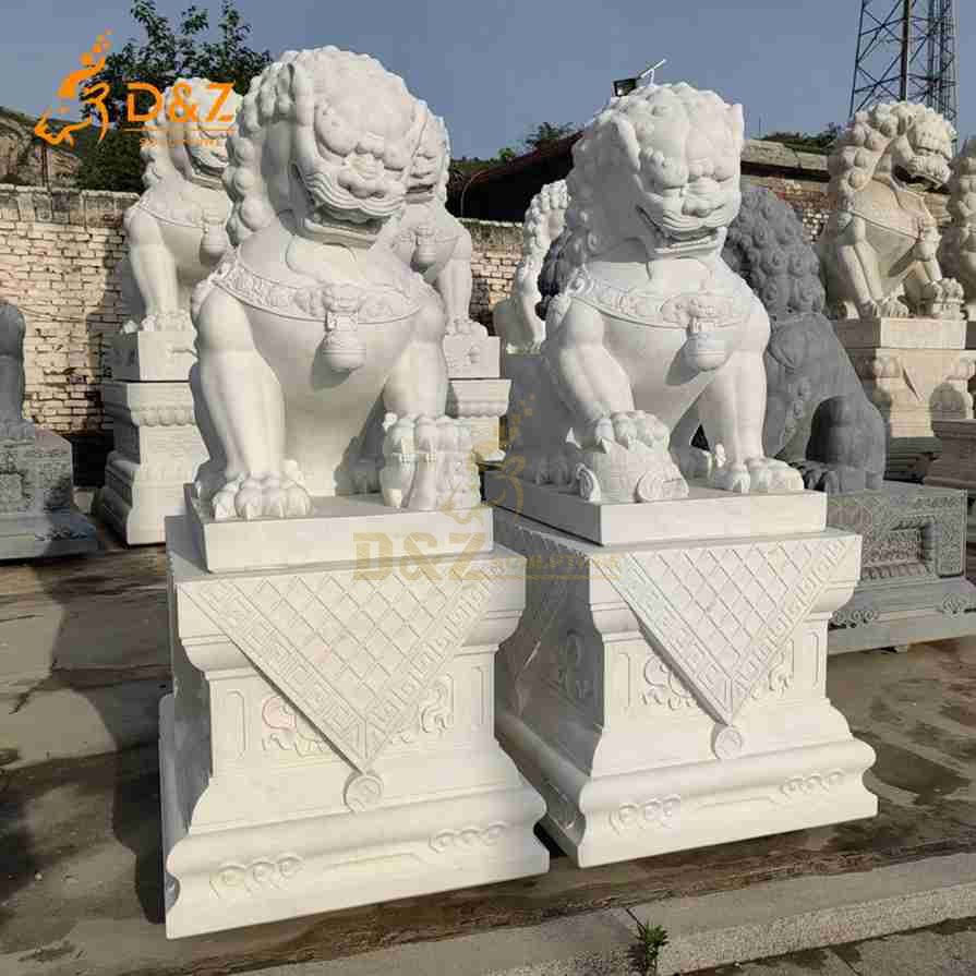 Marble komainu statues for sale 3