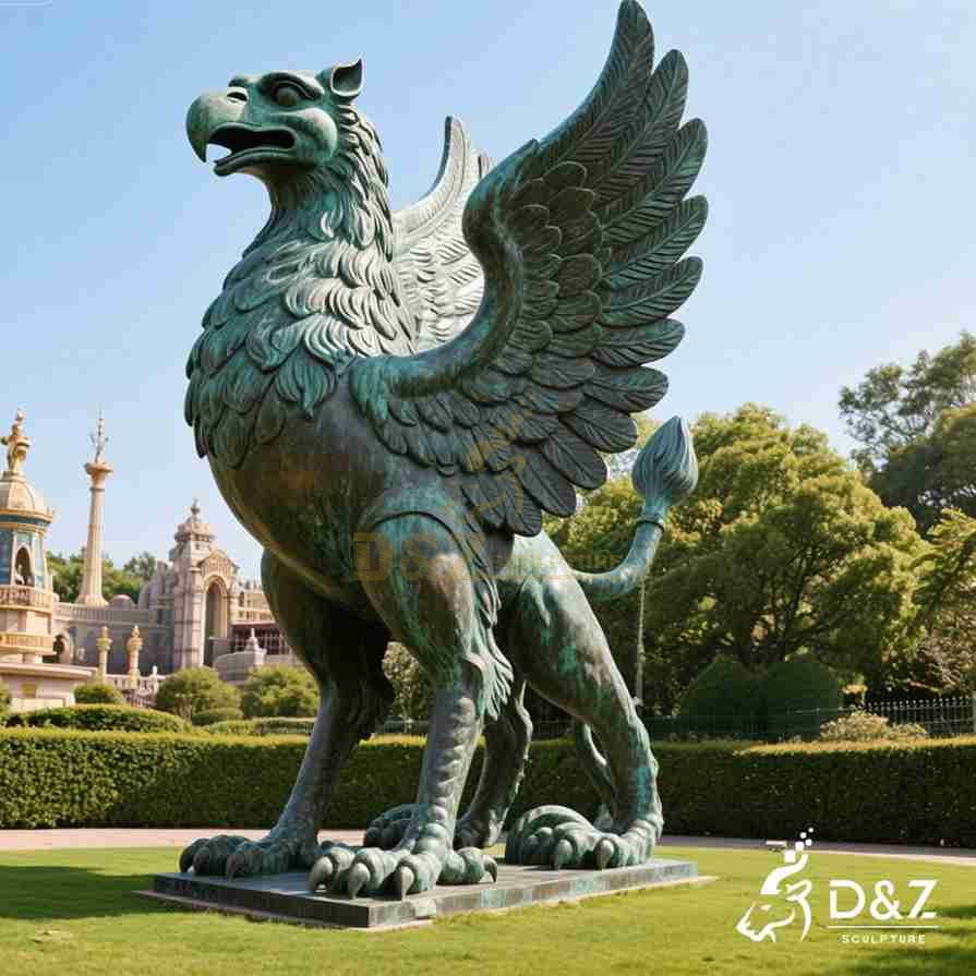 Large Outdoor Bronze Griffin Statue 4