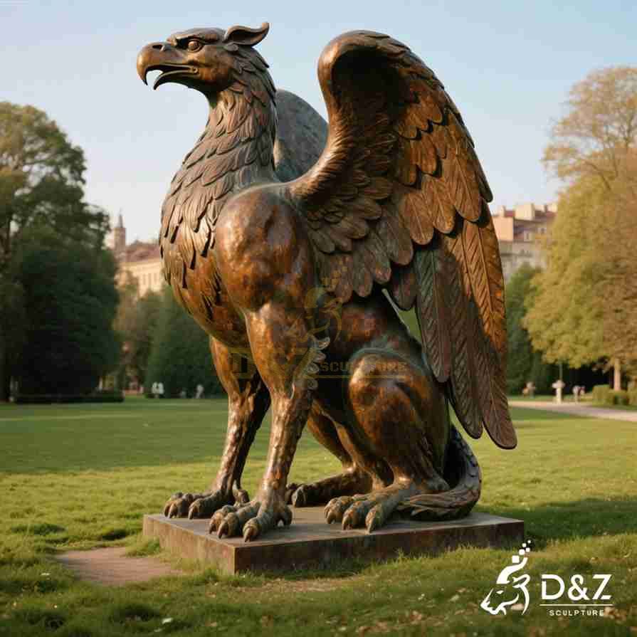 Large Outdoor Bronze Griffin Statue 5