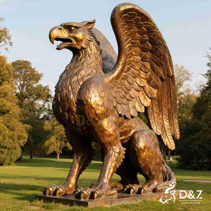 Large Outdoor Bronze Griffin Statue 6