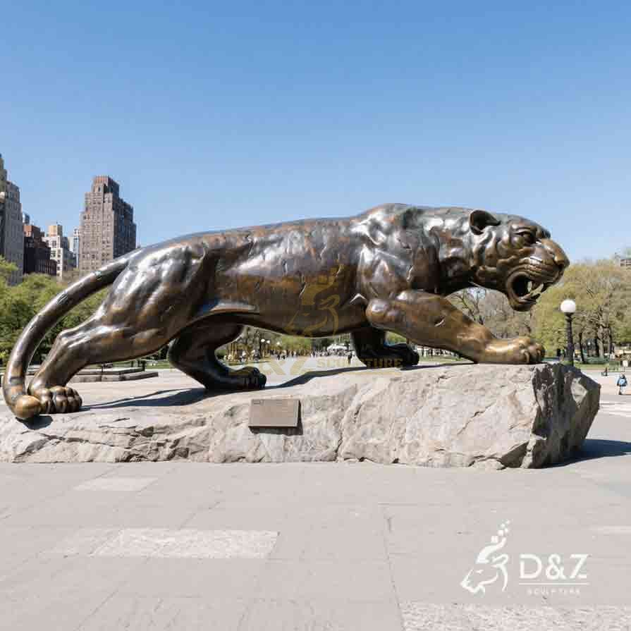 Large Bronze Jaguar Statue for Sale 5