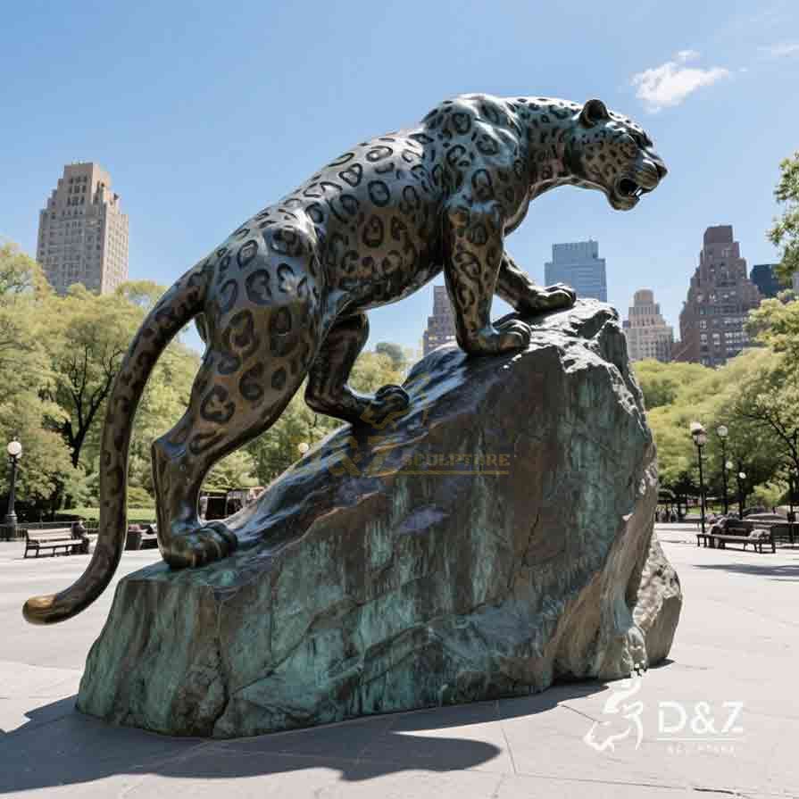 Large Bronze Jaguar Statue for Sale 8