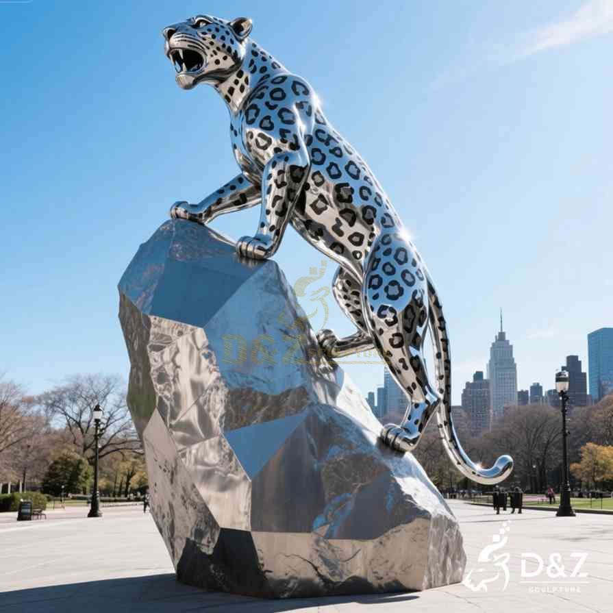 Metal Jaguar Sculpture 4