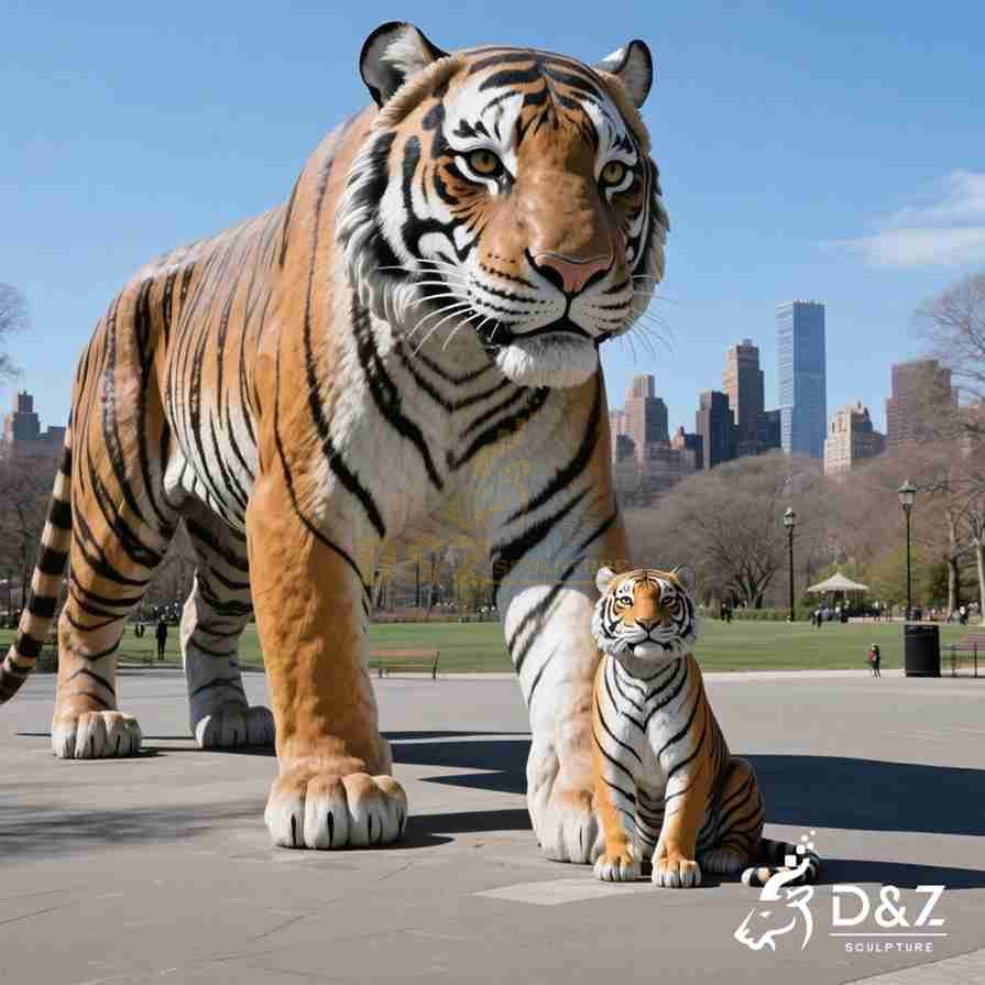 Large Outdoor Brass Tiger Statue 2