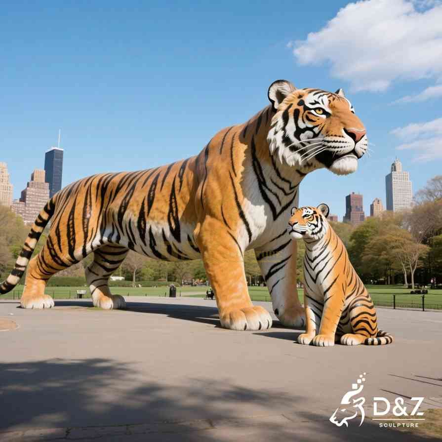 Large Outdoor Brass Tiger Statue 3