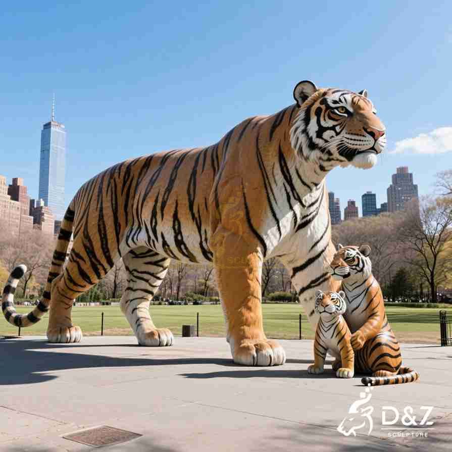 Large Outdoor Brass Tiger Statue 5