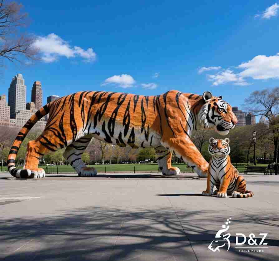 Large Outdoor Brass Tiger Statue 6