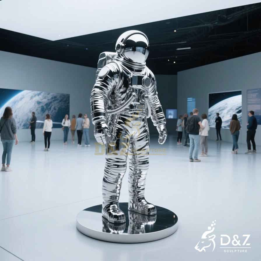 Metal Astronaut Sculpture 3