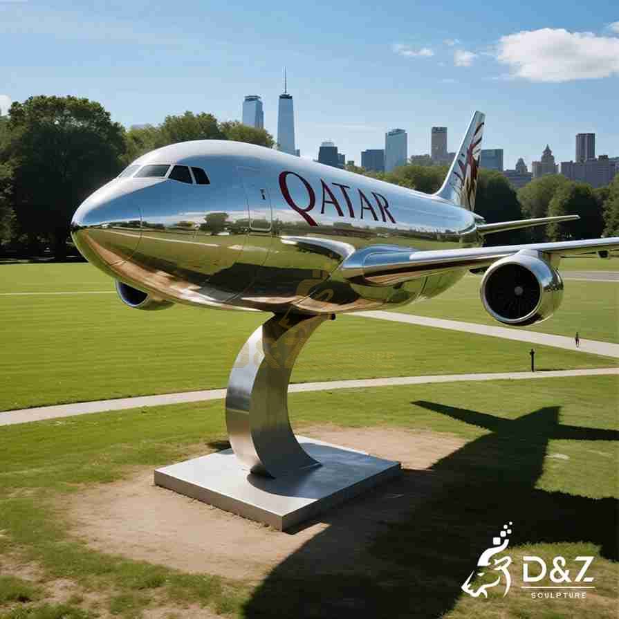 Large Modern Metal Aircraft Sculpture 5