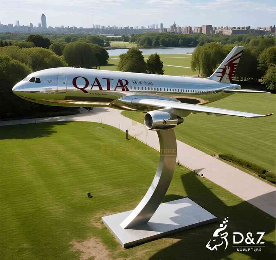 Large Modern Metal Aircraft Sculpture 6