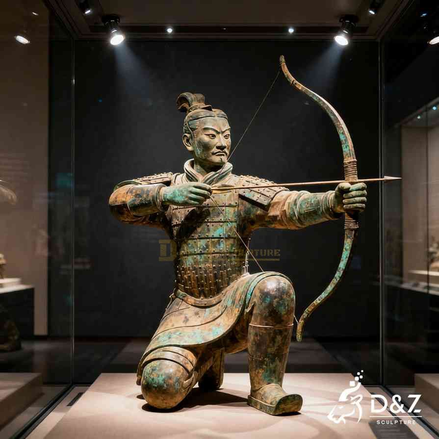 Bronze Kneeling Terracotta Warrior Statue 4