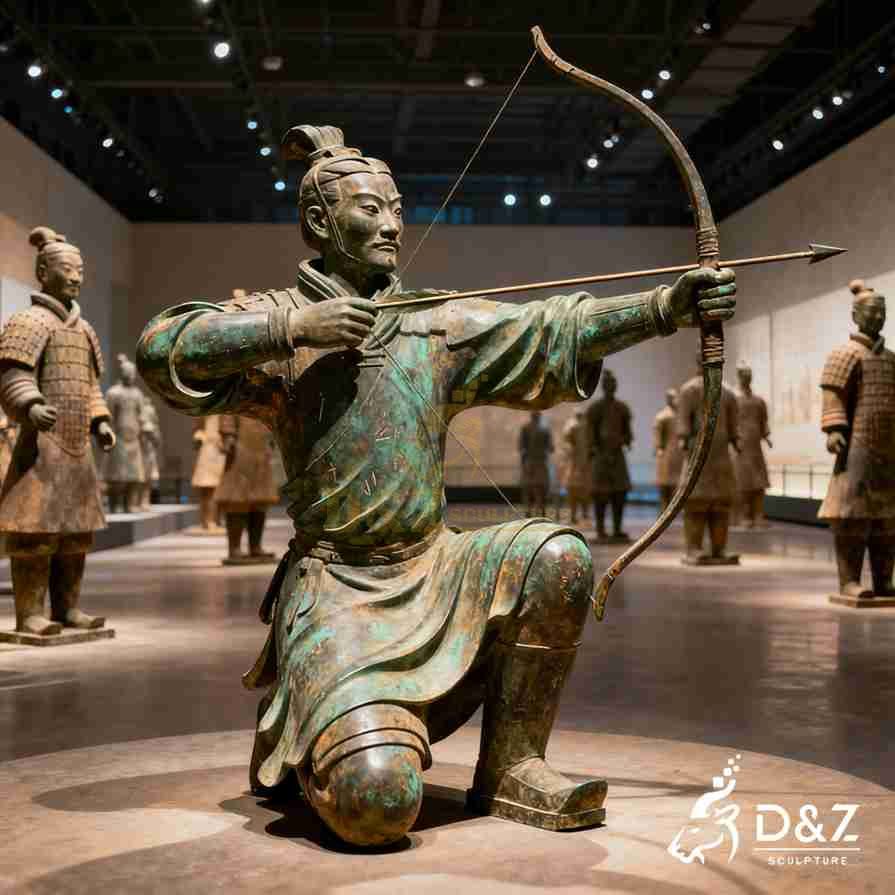 Bronze Kneeling Terracotta Warrior Statue 5