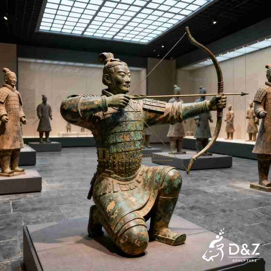 Bronze Kneeling Terracotta Warrior Statue 6