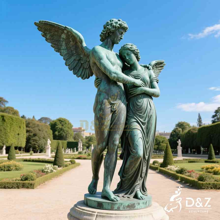 Large Cupid and Psyche Bronze Statue 1