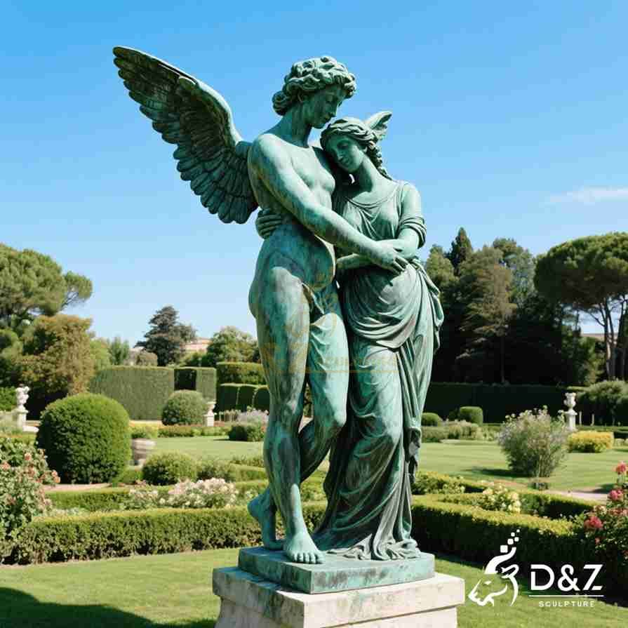 Large Cupid and Psyche Bronze Statue 4