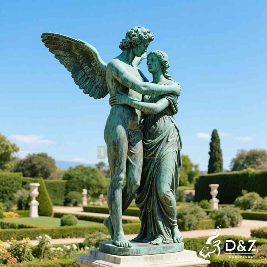 Large Cupid and Psyche Bronze Statue 5
