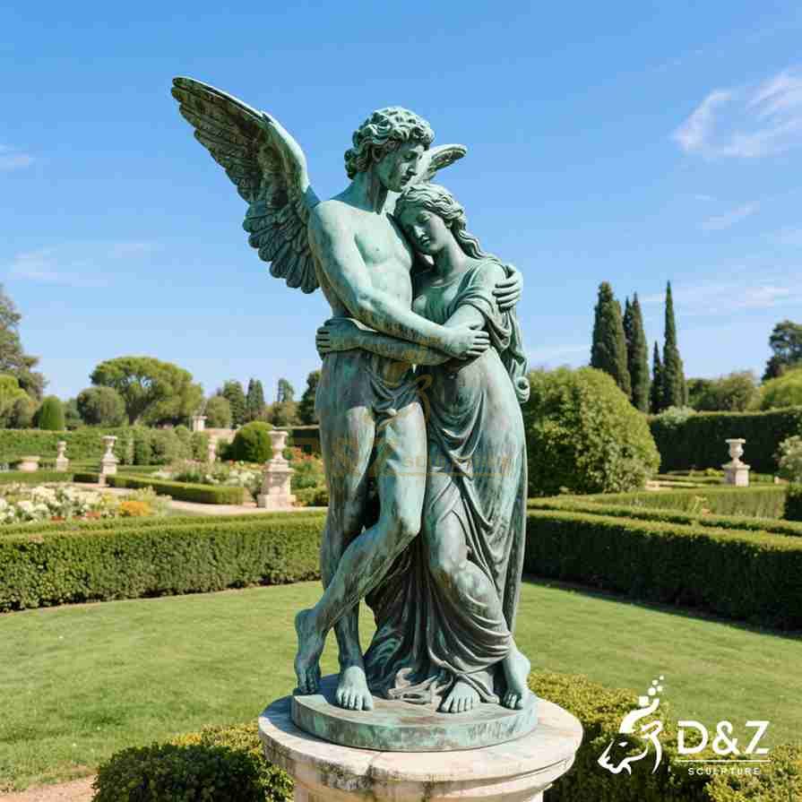 Large Cupid and Psyche Bronze Statue 6