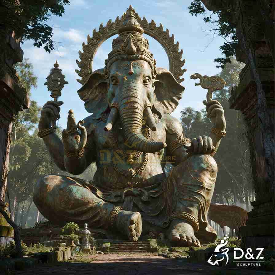 Large Outdoor Bronze Ganesha Statue 1