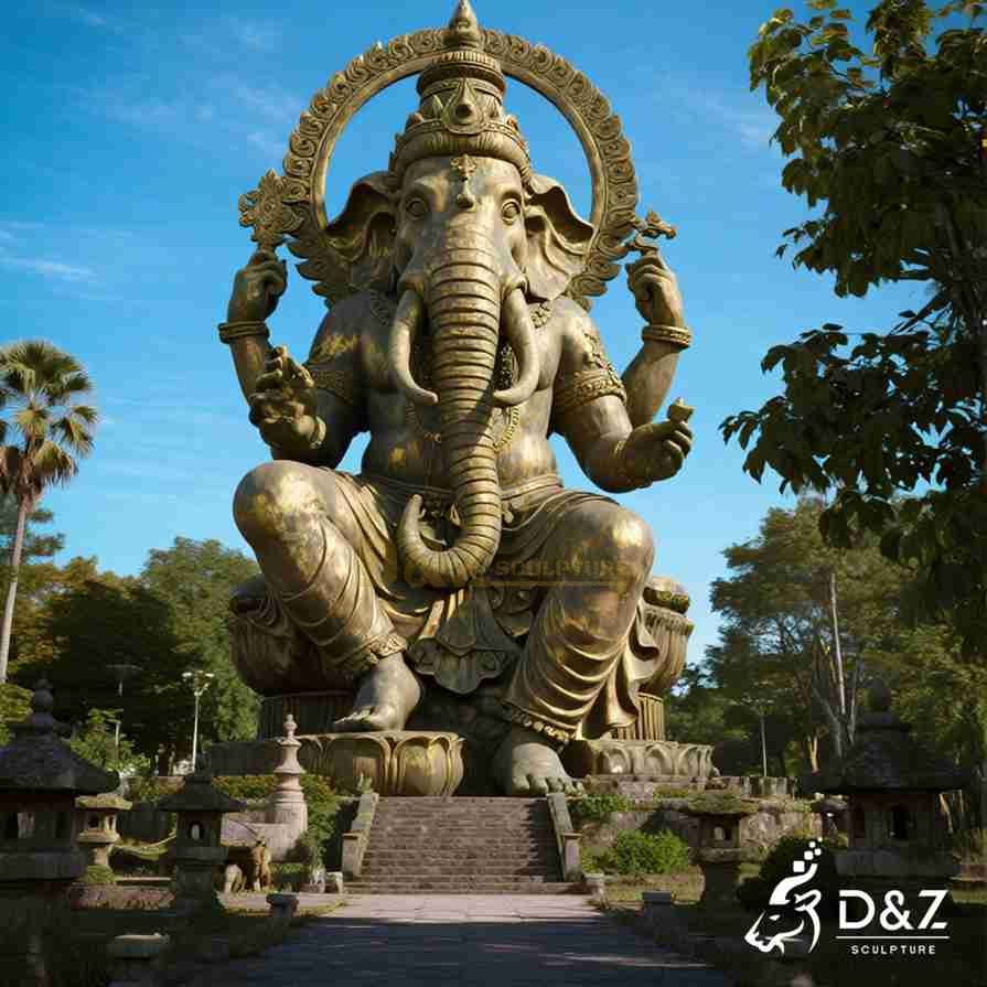 Large Outdoor Bronze Ganesha Statue 4