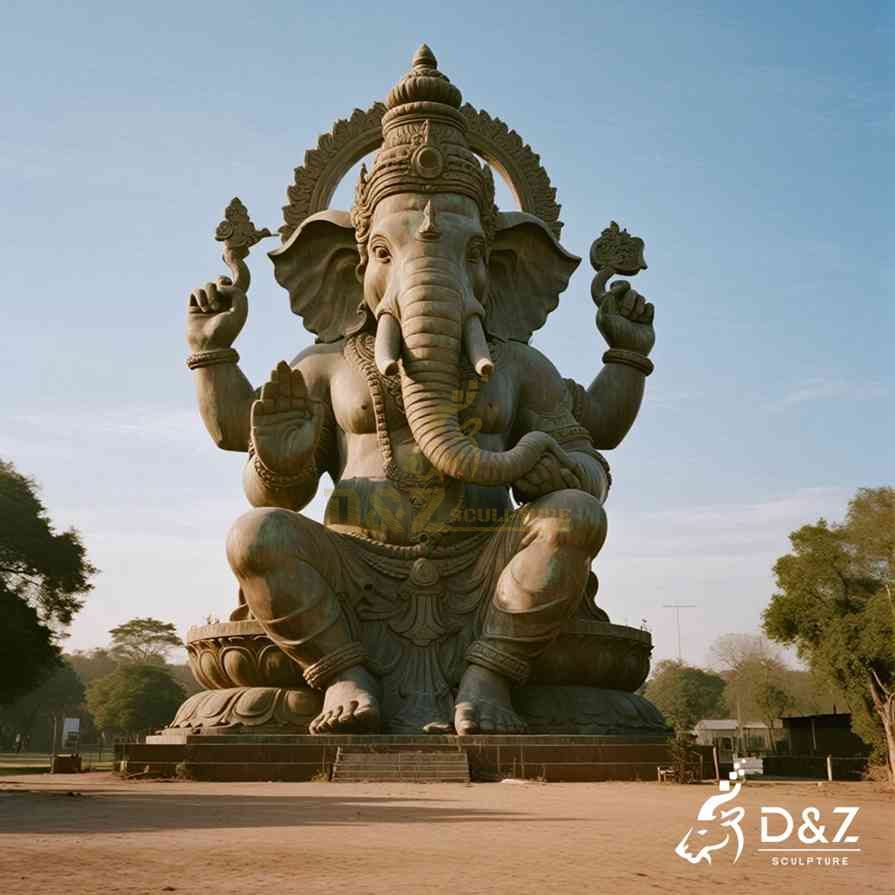 Large Outdoor Bronze Ganesha Statue 6