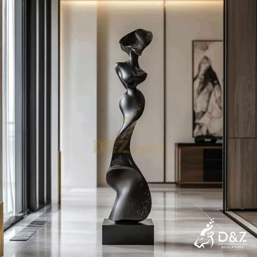 Black Bronze Abstract Woman Sculpture 2