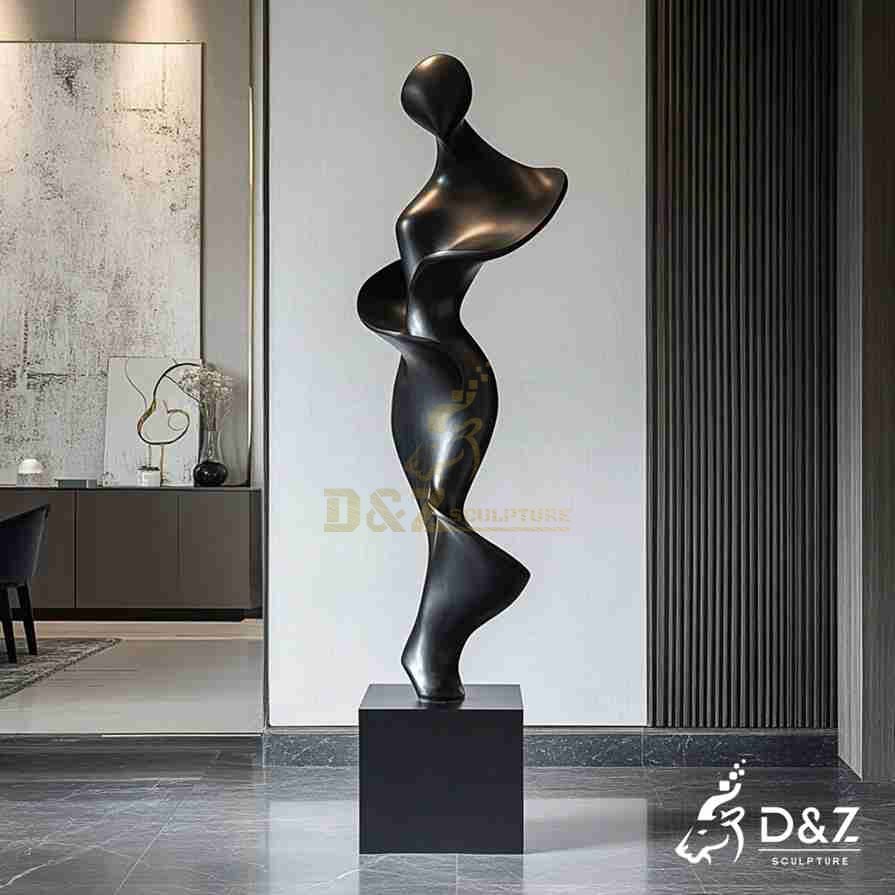 Black Bronze Abstract Woman Sculpture 4