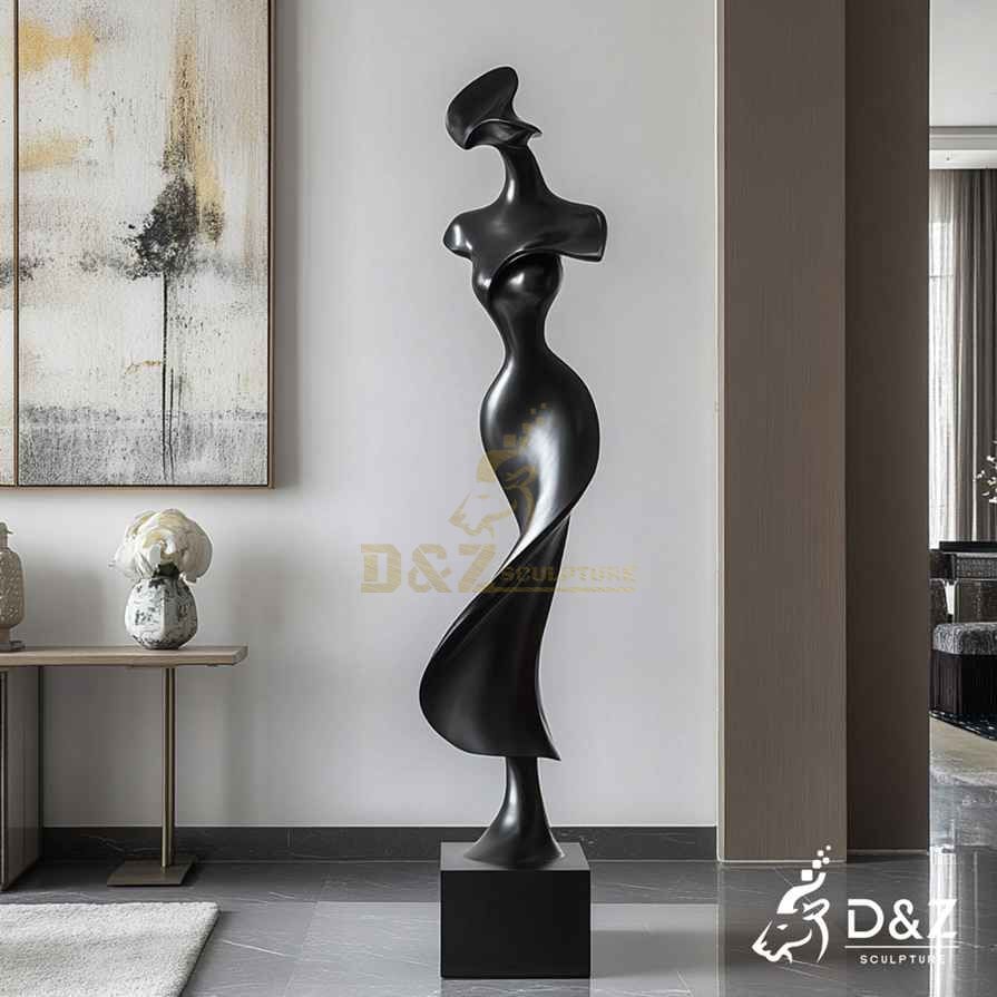 Black Bronze Abstract Woman Sculpture 5