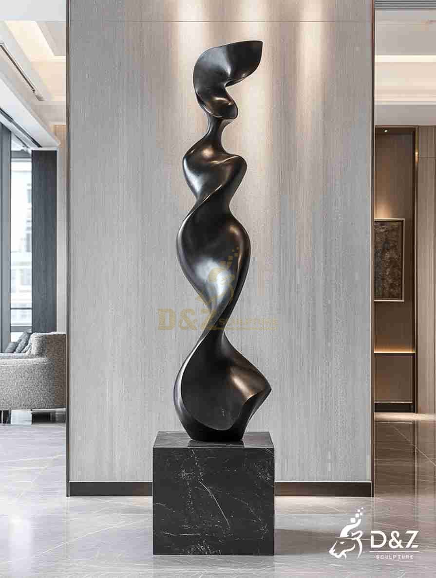 Black Bronze Abstract Woman Sculpture 6