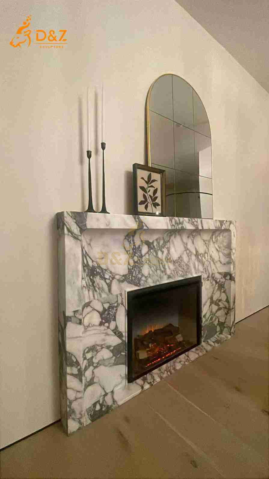 American Modern Marble Mantel: Luxury and Elegance DZ-671