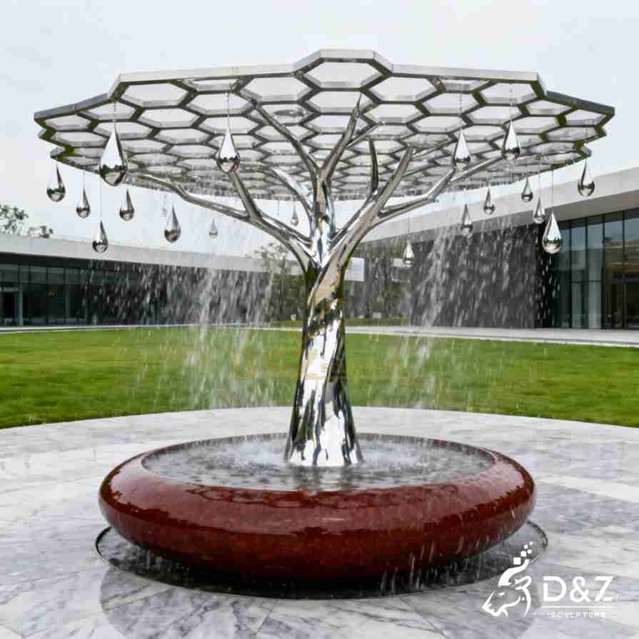 Metal Tree Fountain 4
