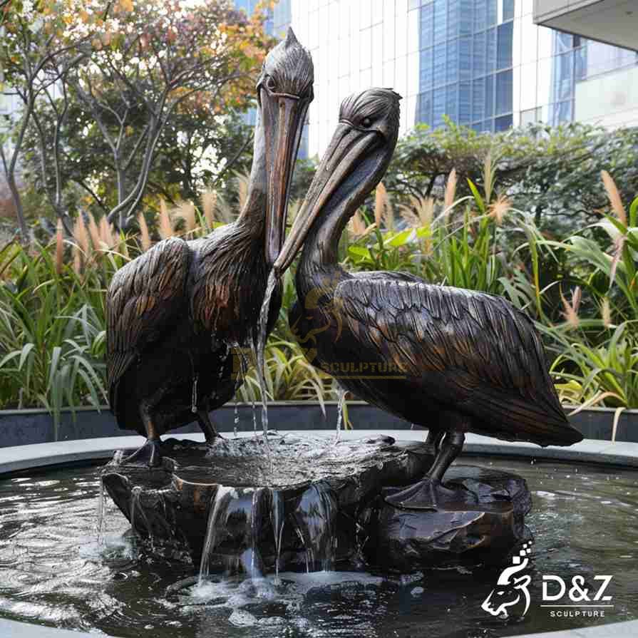 Bronze Pelican Fountain 3