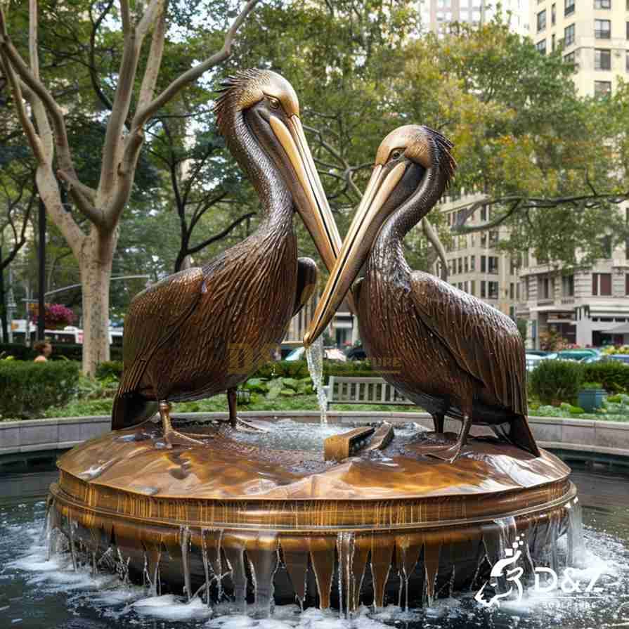 Bronze Pelican Fountain 4