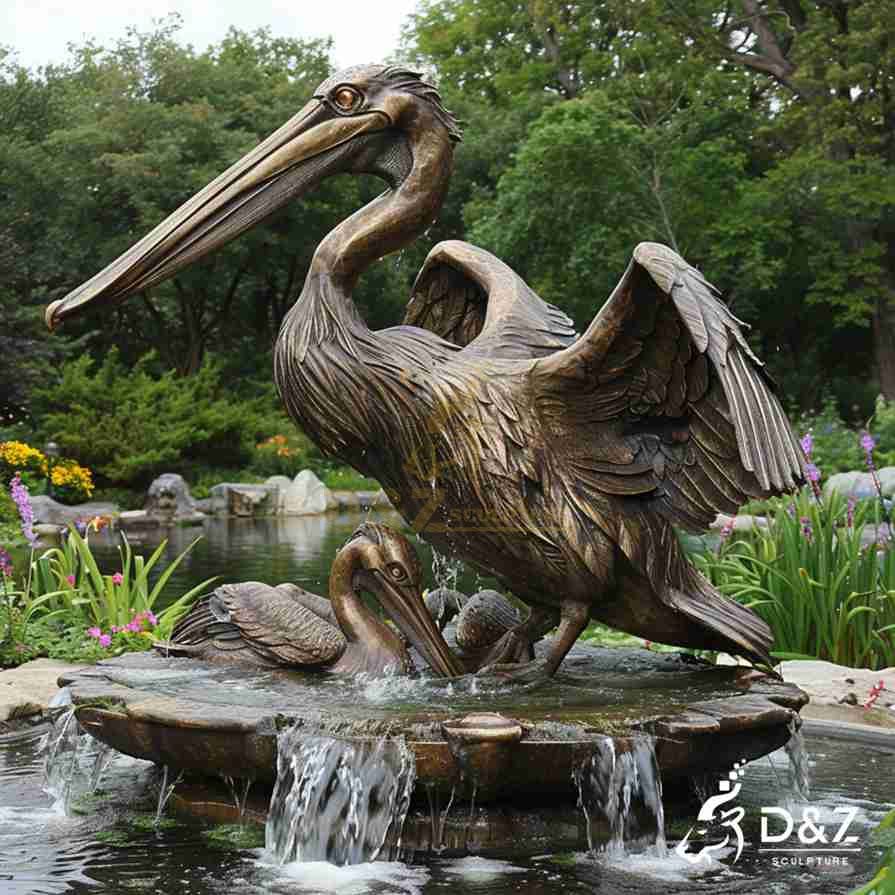 Bronze Pelican Fountain 5