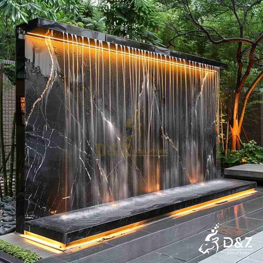 Black Marble Wall Fountain 1