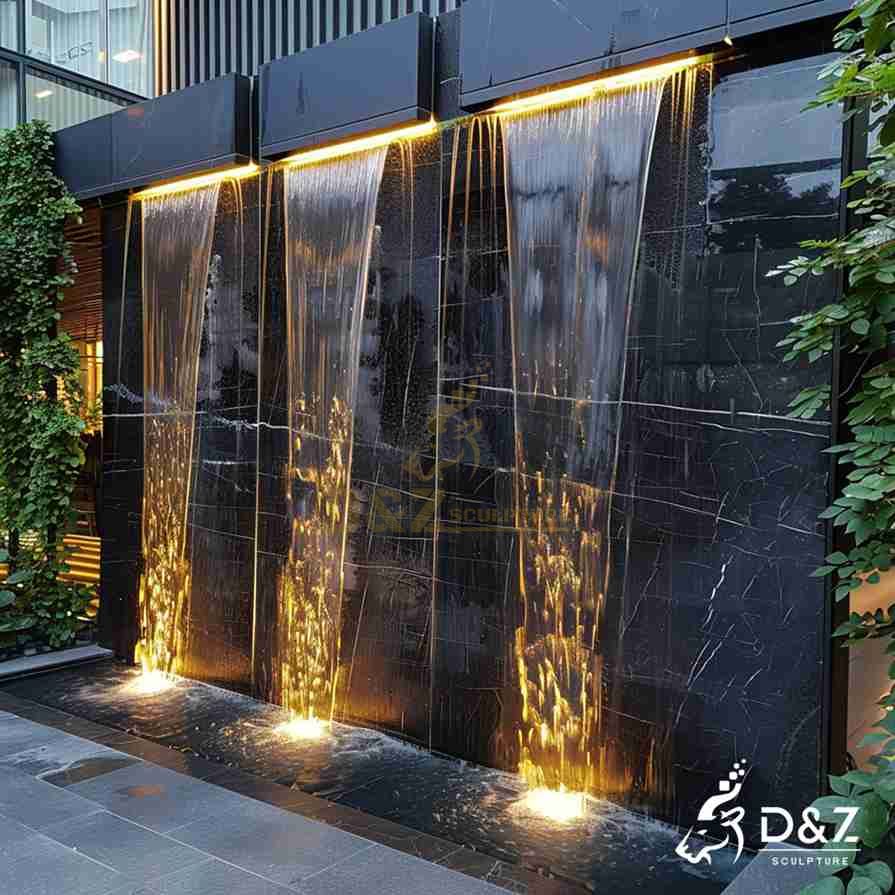 Black Marble Wall Fountain 5
