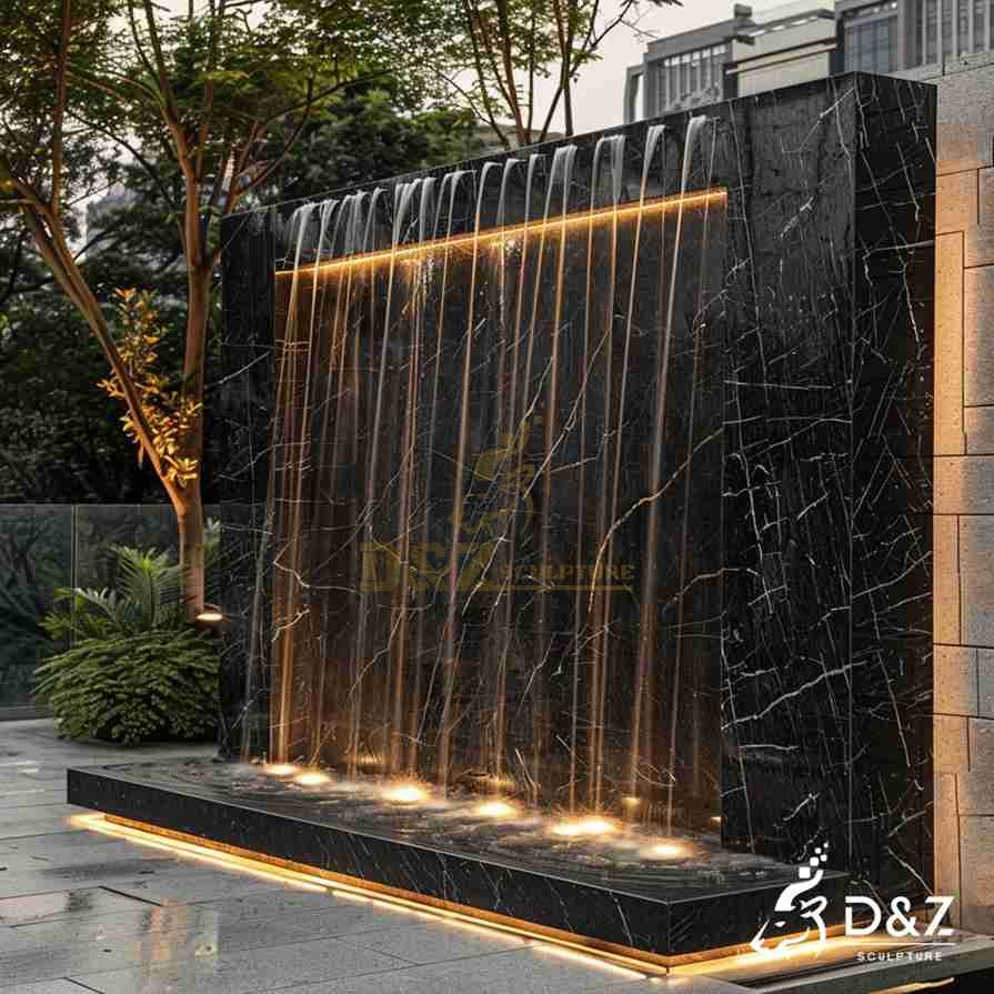 Black Marble Wall Fountain 6