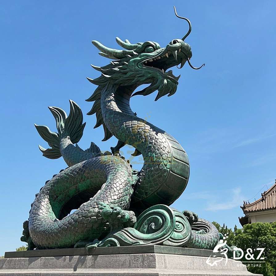 Bronze Japanese Dragon Statue 1