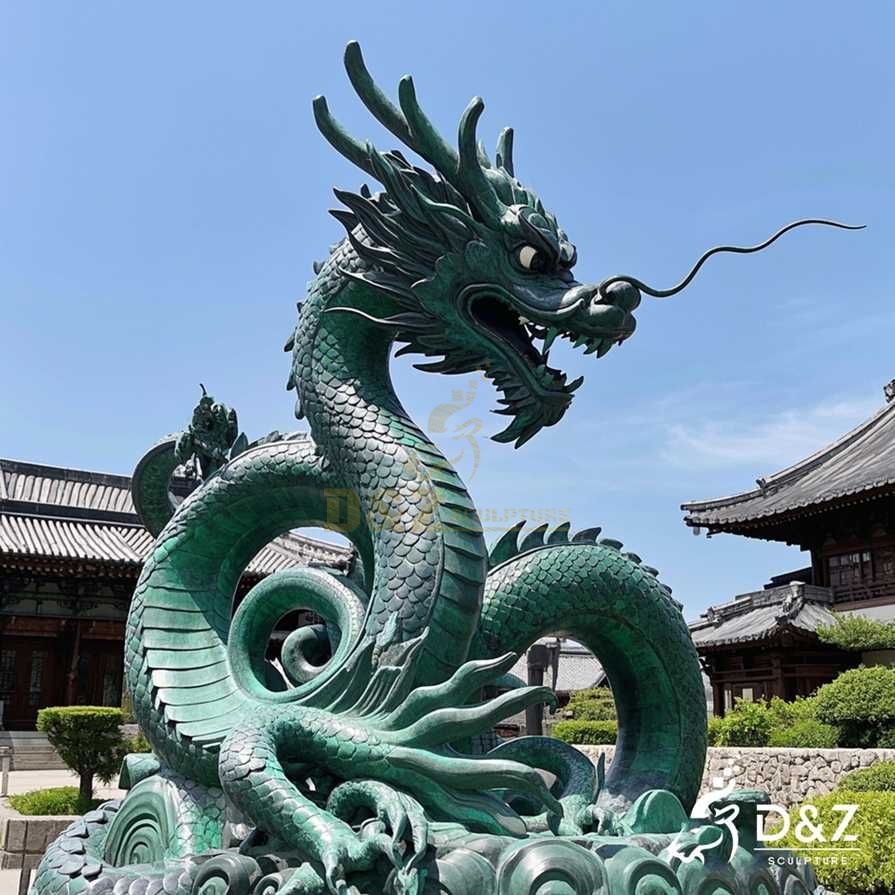 Bronze Japanese Dragon Statue 2