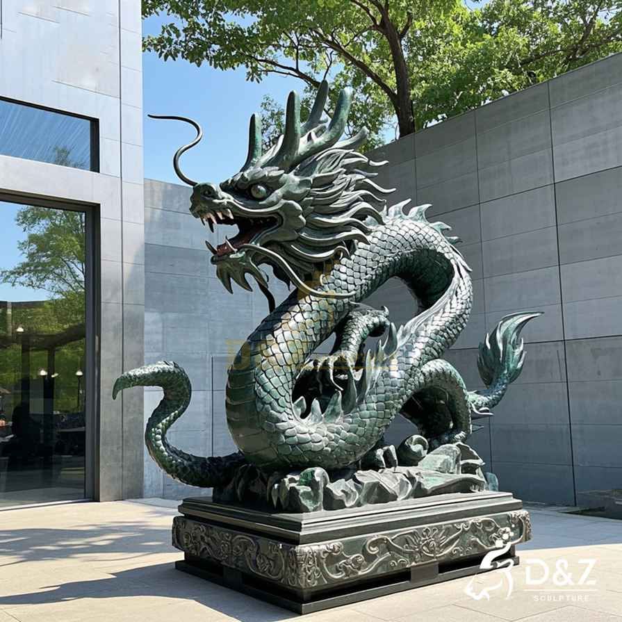 Bronze Japanese Dragon Statue 4