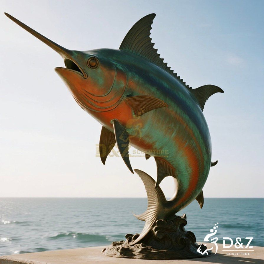 Bronze Swordfish Statue 3