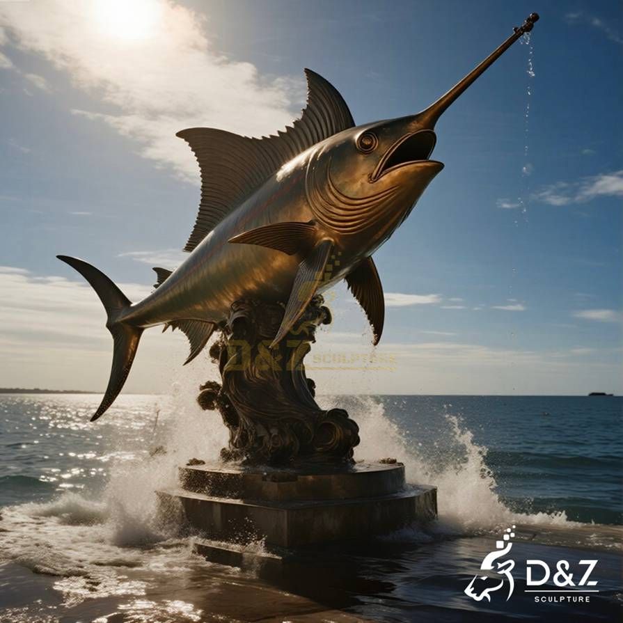 Bronze Swordfish Statue 4