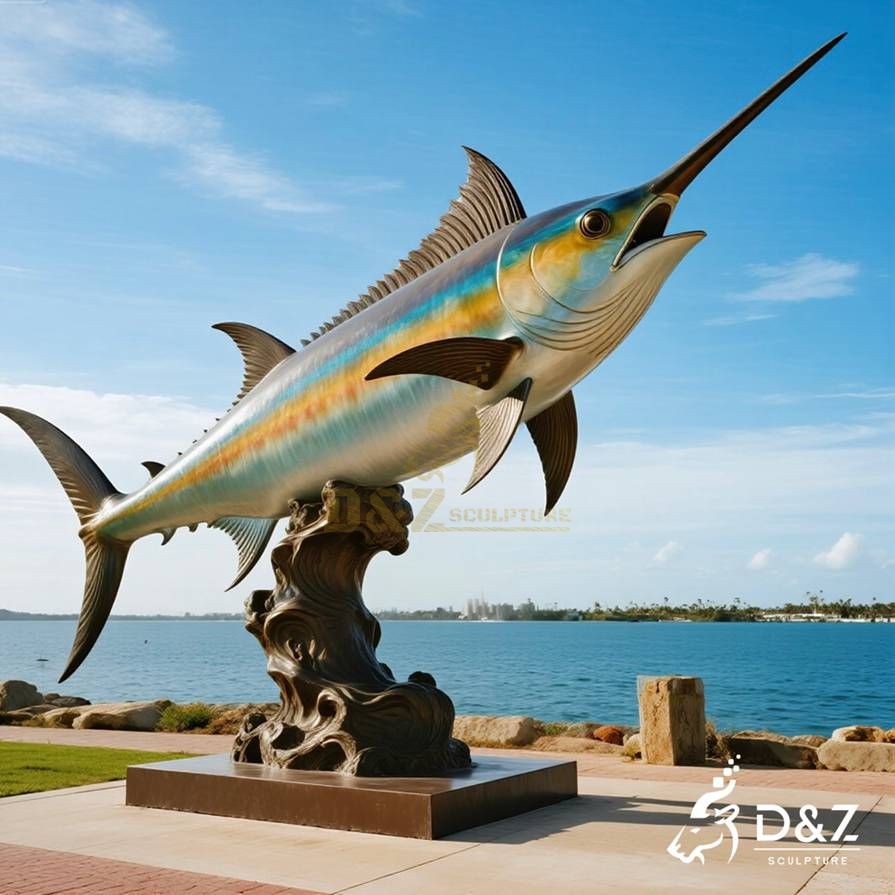 Bronze Swordfish Statue 6