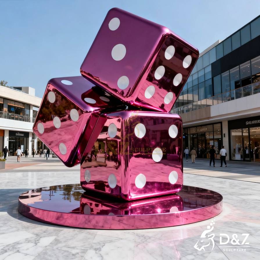 Metal Dice Sculpture 5