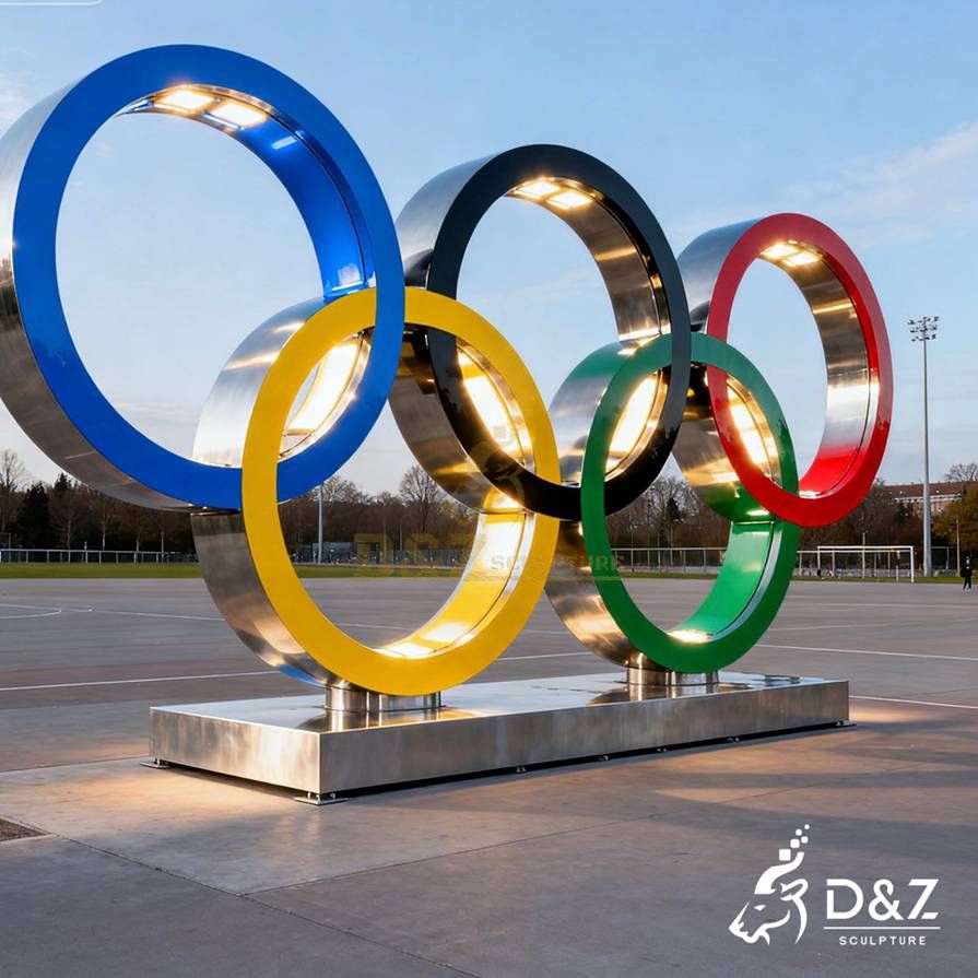 Metal Olympic Rings Sculpture 5