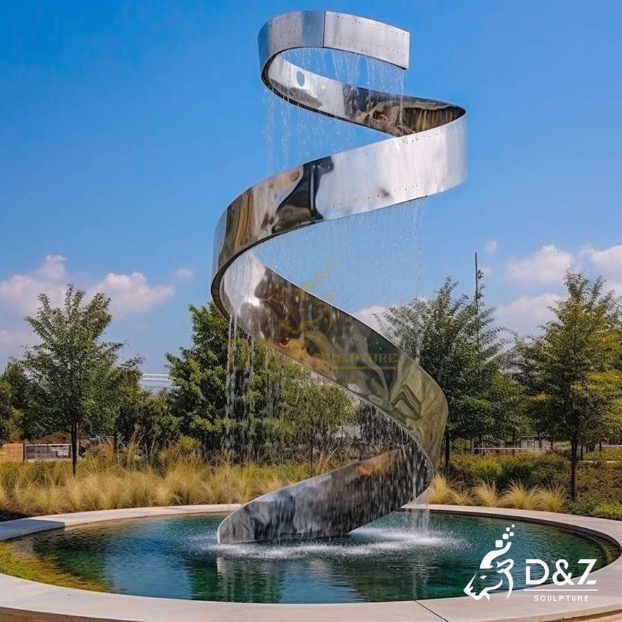 Large Metal Spiral Fountain 5