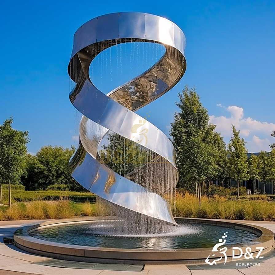 Large Metal Spiral Fountain 6