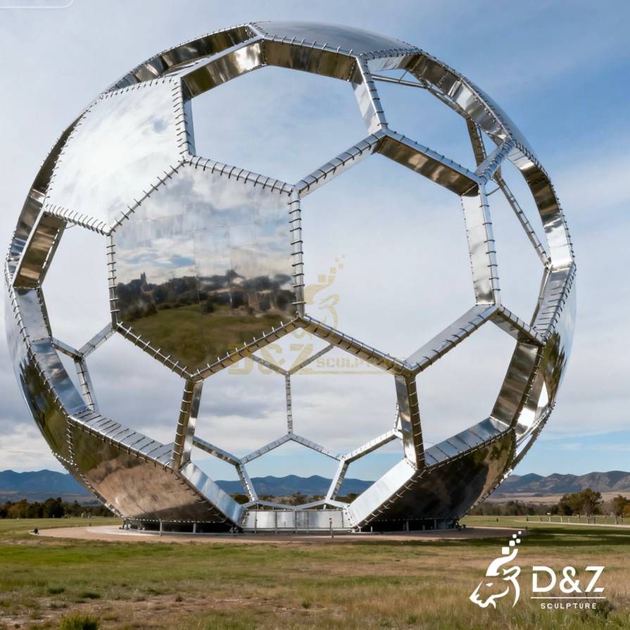 Metal Football Sculpture 1
