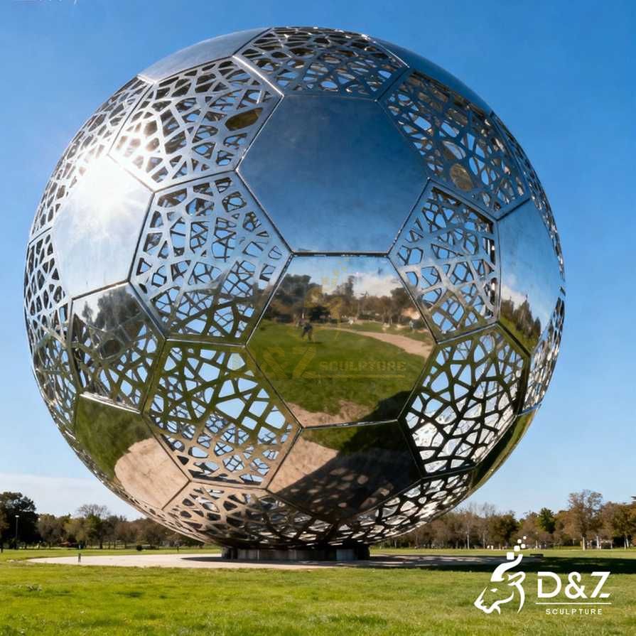Metal Football Sculpture 5
